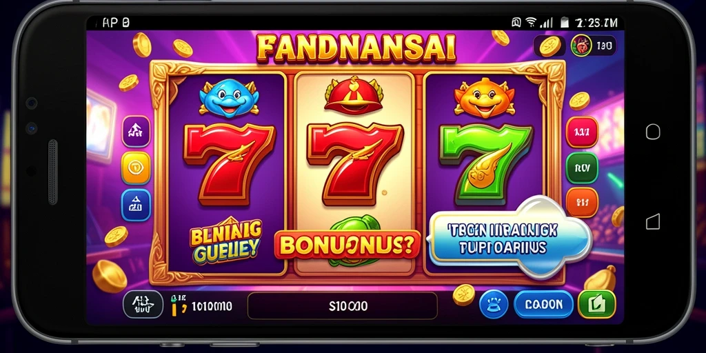 Tampilan berwarna-warni dalam LUCKYMINO yang menarik.