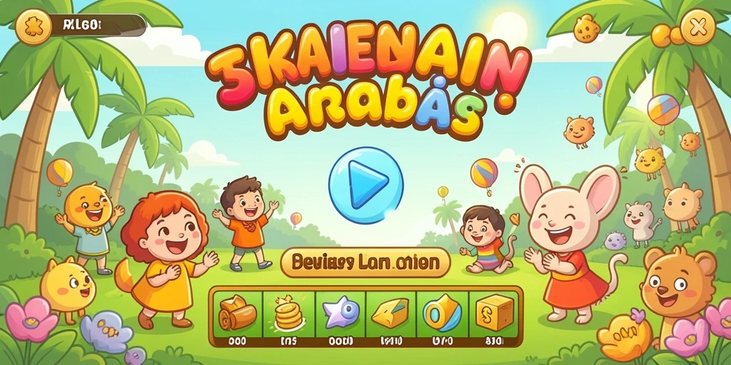 Tampilan kebun yang indah dan berwarna-warni.