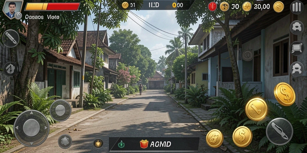 Tampilan karakter utama yang menarik.